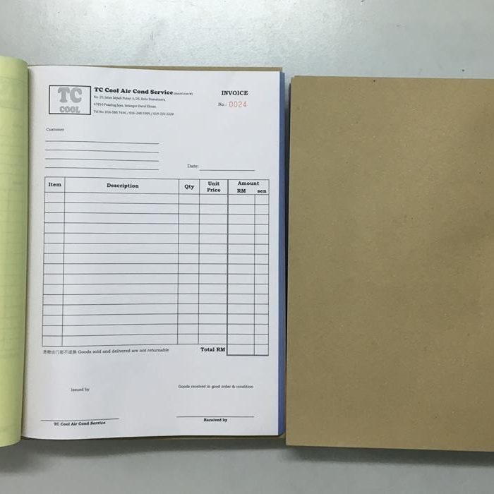 ncr bill book low cost single colour printing