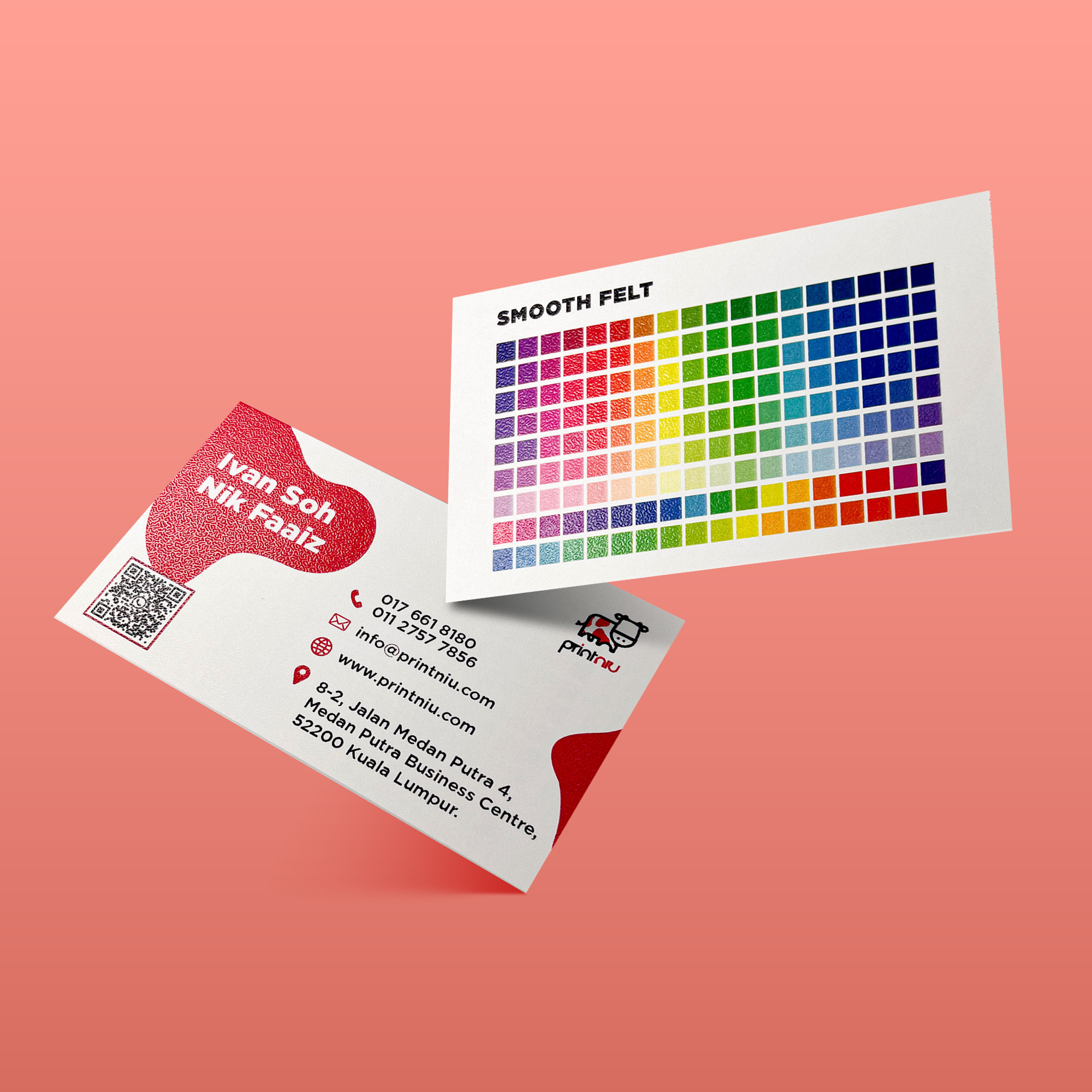 Textured Business Card Premium Business Name Card with Texture PRINT NIU Online Printing Kepong Menjalara Name Card Stickers Label Sticker Bill Book Flyers Poster
